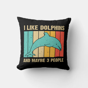 Coussin Dauphin Amusant Design Pour Hommes Femmes Dauphin