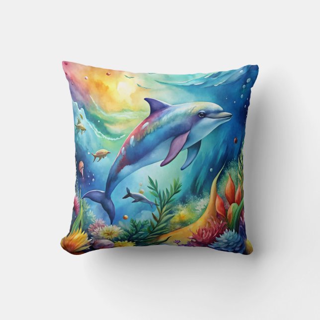 Coussin Dauphin peint (Recto)