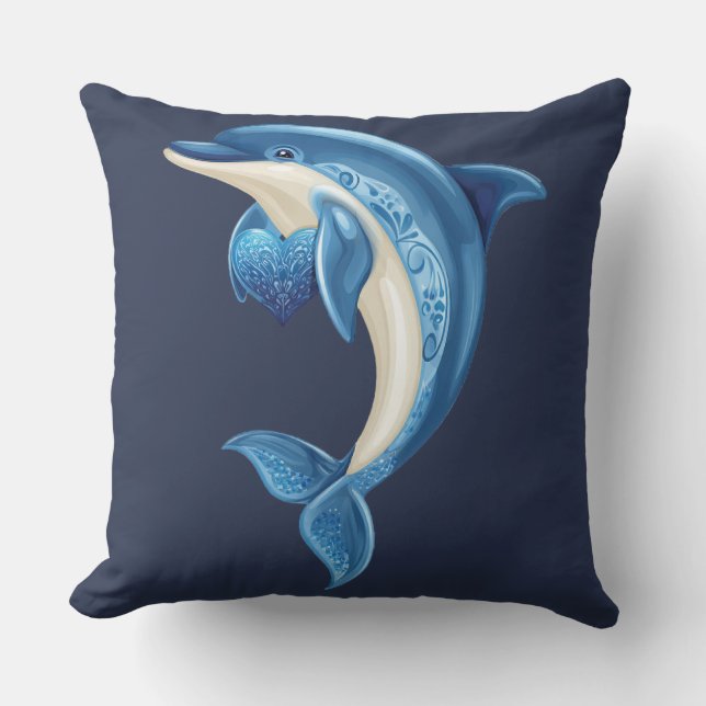 Coussin dauphin souriant (Recto)