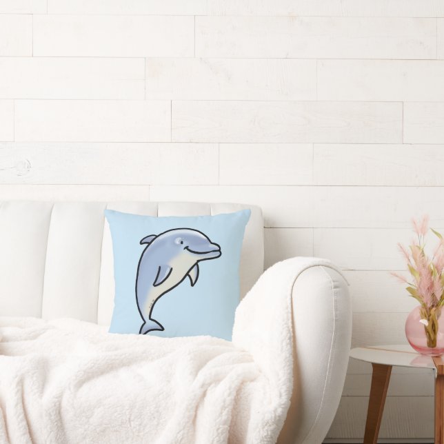 Coussin Dauphin souriant mignon (Canapé)