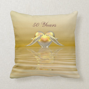Coussin Dauphins et Coeur du Golden Anniversaire