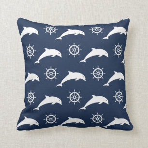 Coussin Dauphins sur le motif de défilé