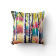 Coussin d'automne Aspen coloré