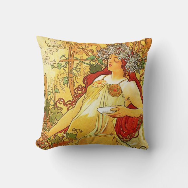 Coussin d'automne d'Alphonse Mucha (Recto)