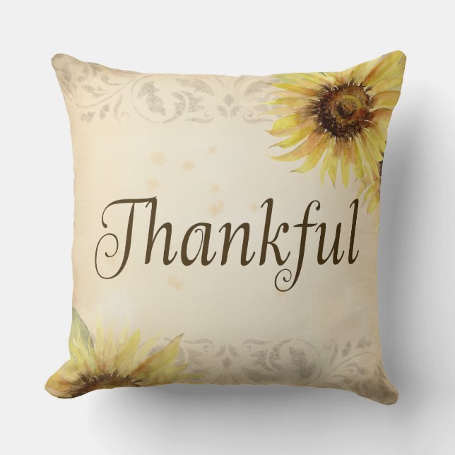 Coussin d'automne - Merci - Carré (Recto)