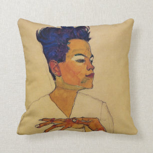 Coussin d'autoportrait d'Egon Schiele
