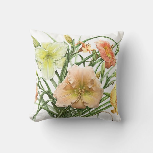 Coussin Daylily Bouquet (Recto)