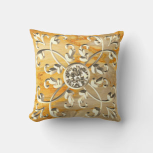 Coussin Dazzling Gold Gem Mandala