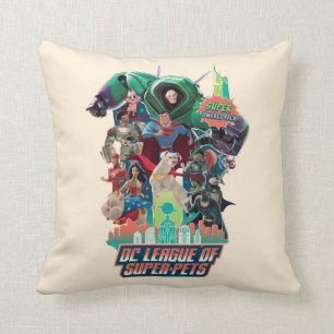 Coussin DC League of Super-Pets à la bataille pour Metropo