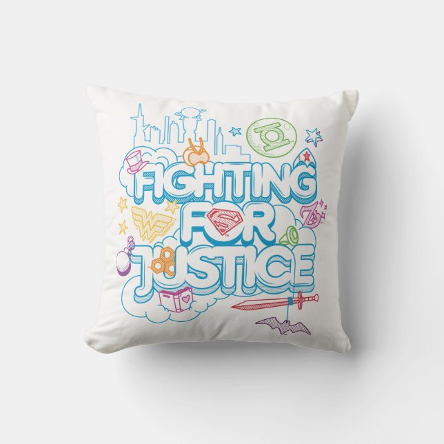 Coussin DC Super Hero Girls Fighting For Justice (Recto)