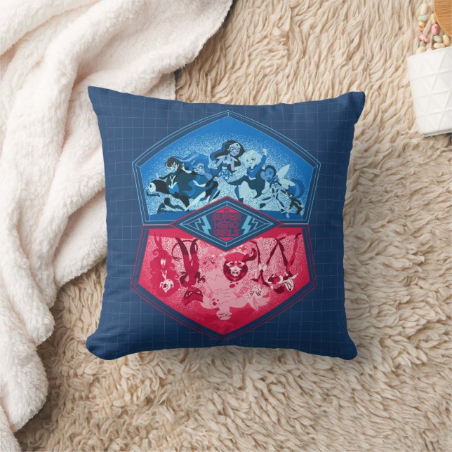 Coussin DC Super Hero Girls Teamwork Bataille (Couverture)