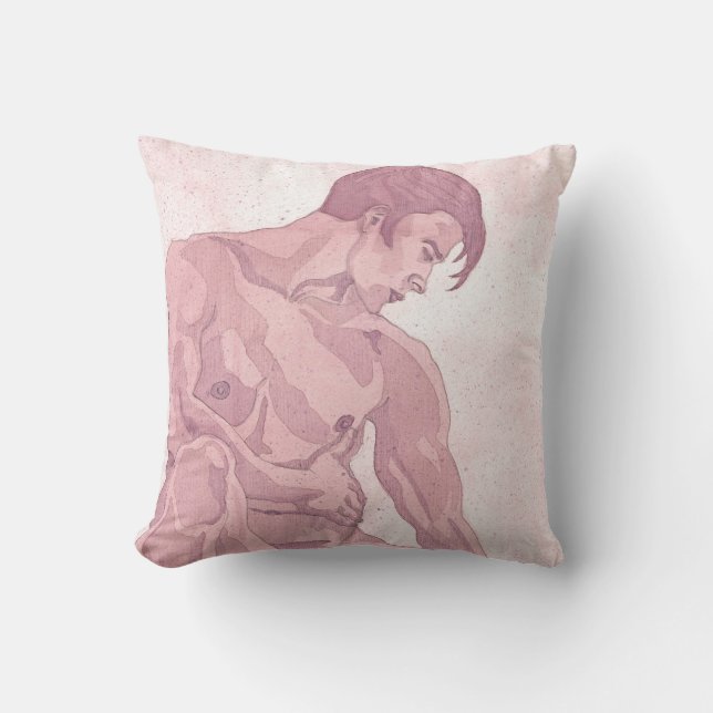 Coussin de acroupissement d'homme mauve-clair (Recto)