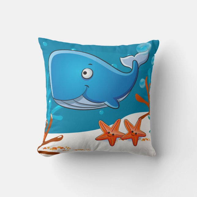Coussin de baleine aquatique Ocean (Recto)