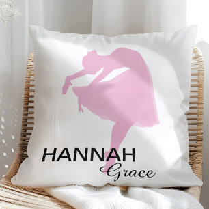 Coussin de Ballerina rose personnalisé