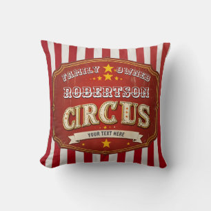 Coussin de bande de cirque personnalisé - Nom de f
