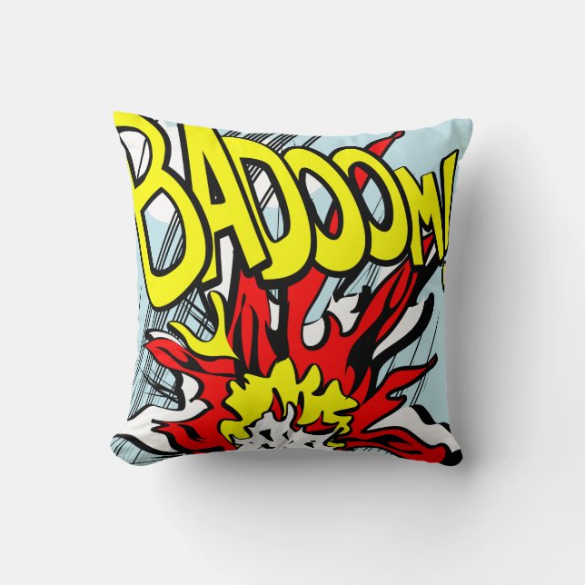 Coussin de bande dessinée - badoom ! (Recto)