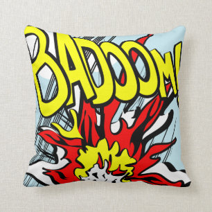 Coussin de bande dessinée - badoom !