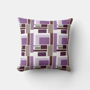 Coussin de bande Plum réversible à bloc de couleur