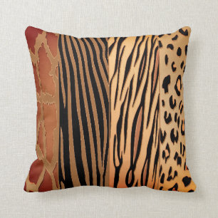 Coussin de bande Zèbre imprimé par un animal rus