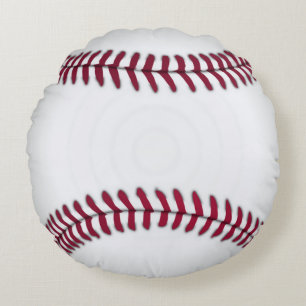Coussin de baseball rouge et blanc