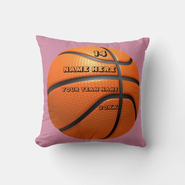 Coussin de basketball personnalisé avec nom du jou (Recto)