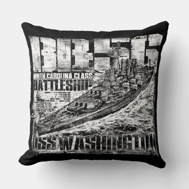 Coussin de Battleship Washington (Recto)