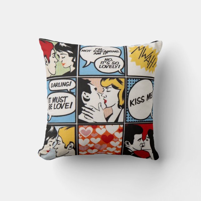 Coussin de BD Pop Art (Recto)