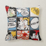 Coussin de BD Pop Art<br><div class="desc">Ce coussin s'inspire du pop art ! Et il donnera une touche artistique à toute décoration intérieure. Fait aussi un grand cadeau! par : ZombiJunk</div>