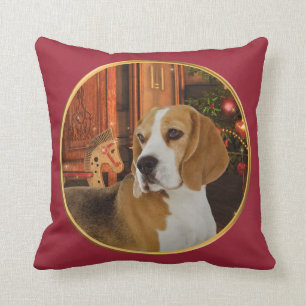 Coussin de beagle de Noël