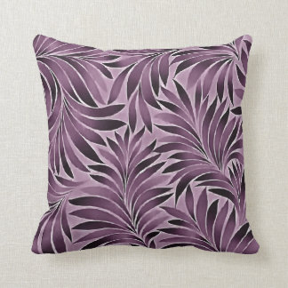 Coussin De beaux Feuilles en pourpre d'aubergine