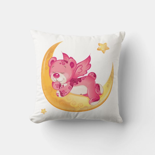 Coussin De beaux rêves avec un ours en peluche (Recto)