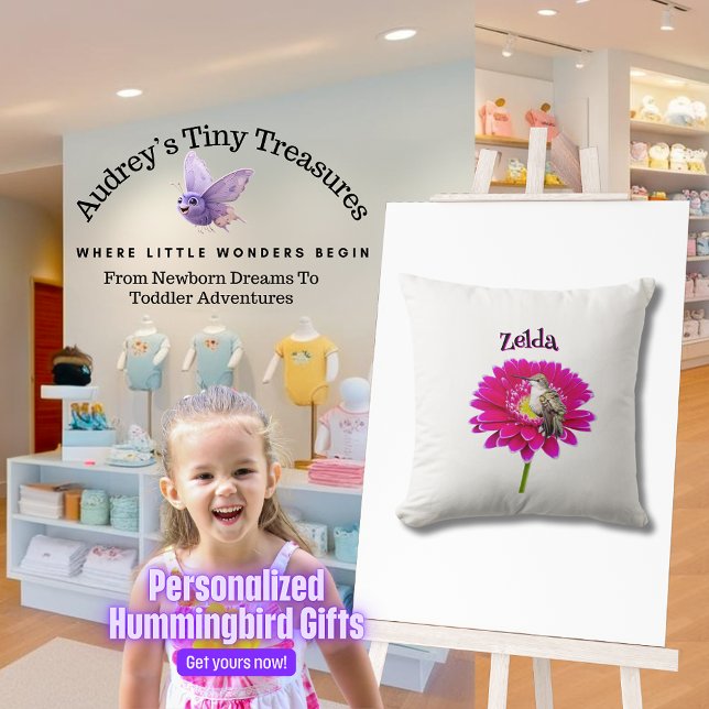 Coussin de bébé colibri personnalisé (Créateur téléchargé)