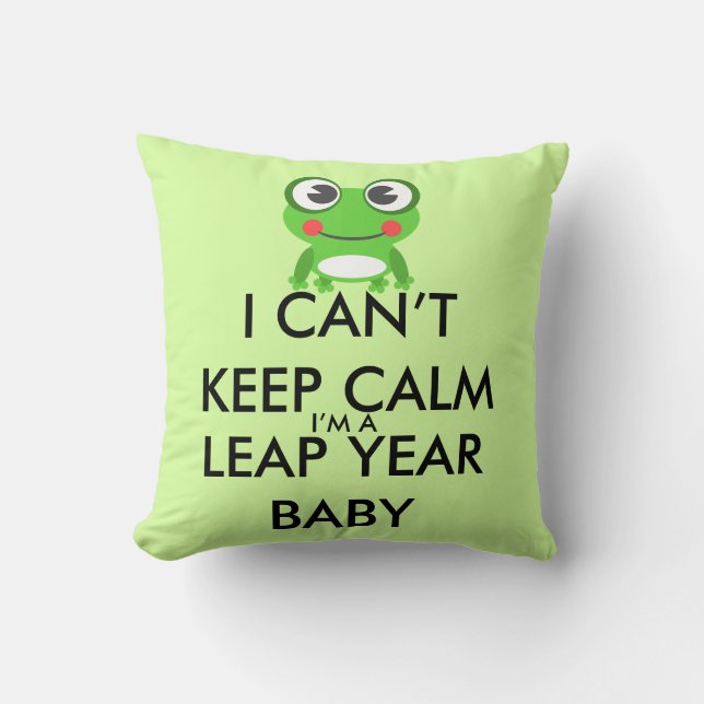 Coussin de bébé de jour intercalaire d'année (Recto)