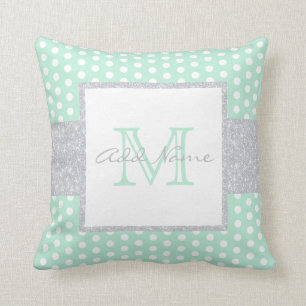 Coussin de bébé de point de polka de vert de