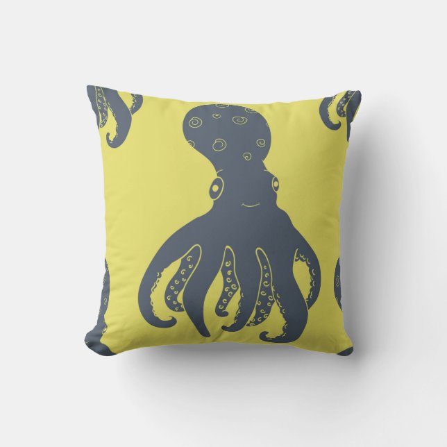 Coussin de bébé de poulpe (jaune) (Recto)