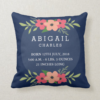 Coussin de bébé Floral Baby Stats