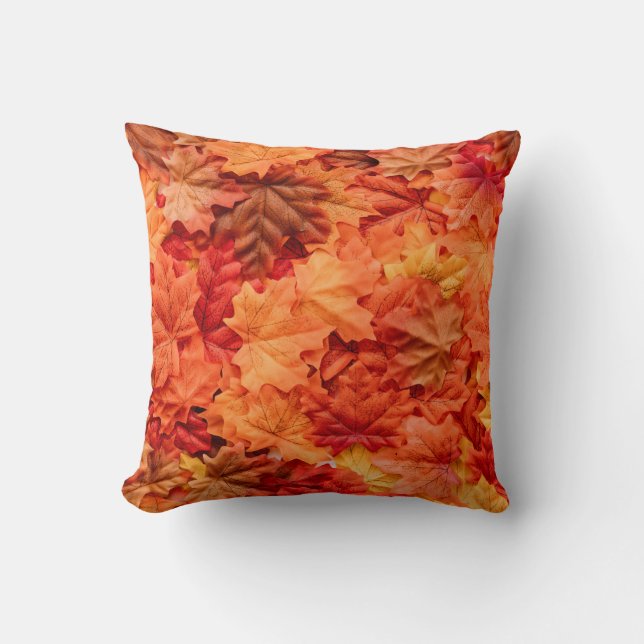 Coussin De Belles feuilles d'automne Thanksgiving (Recto)
