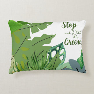 Coussin de bois vert printemps