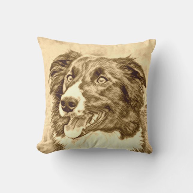 Coussin de border collie (Recto)