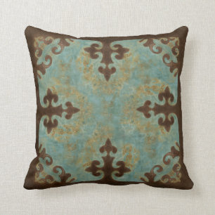 Coussin de bottes en cuir de turquoise