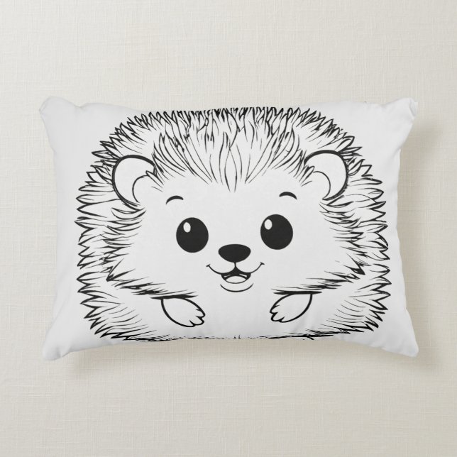 Coussin de bouchons de bascule - Hérisson adorable (Devant)