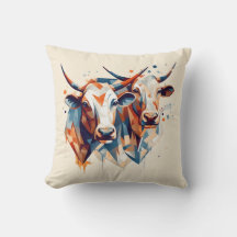 Coussin de bovins de ferme scandinave, personnalis