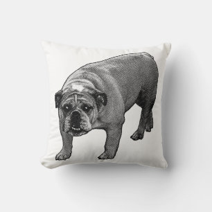 Coussin de Bulldog à neige calme