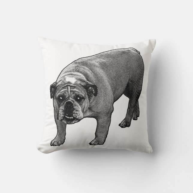 Coussin de Bulldog à neige calme (Recto)