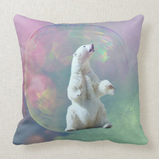 Coussin de bulle d'ours blanc