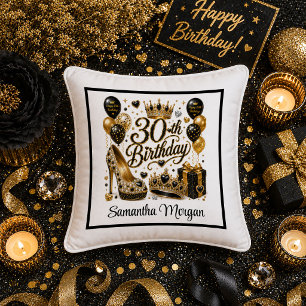 Coussin de cadeau d'anniversaire 30 ans Sparkle Go