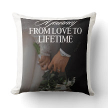 Coussin de cadeau d'anniversaire romantique - Coup