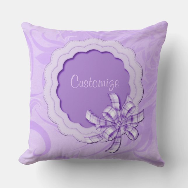 Coussin de cadre de pétoncle Lilac pour bébé perso (Recto)