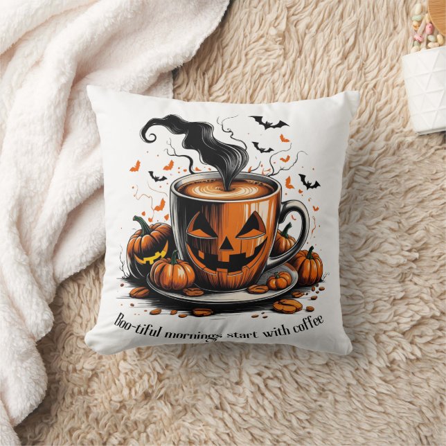 Coussin de café Halloween - Boo-tiful Mornings (Couverture)