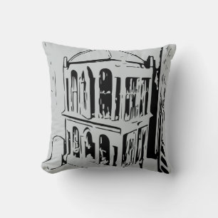 Coussin de cage d'oiseaux noirs et gris